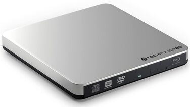 Зовнішній портативний Blu-Ray привід techPulse120 USB 3.0: запис та читання BD, DVD, CD для ноутбука, ПК, Mac OS, Windows