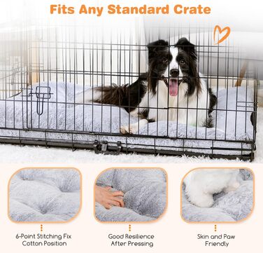 Nobleza Dog Bed for Large Dogs, Washable, Super Soft and Fluffy Anti-Anxiety High-Quality Plush Dog Bed with Non-Slip Bottom, Dog Cushion, Dog Mat, 110x73x10 cm, XL