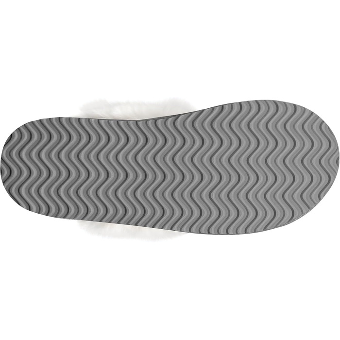 Тапочки жіночі зимові теплі PIZZ ANNU з плюшем, антиковзаюча підошва, платформа, з Memory Foam, для дому/на вулицю (42/43 EU, сірі)