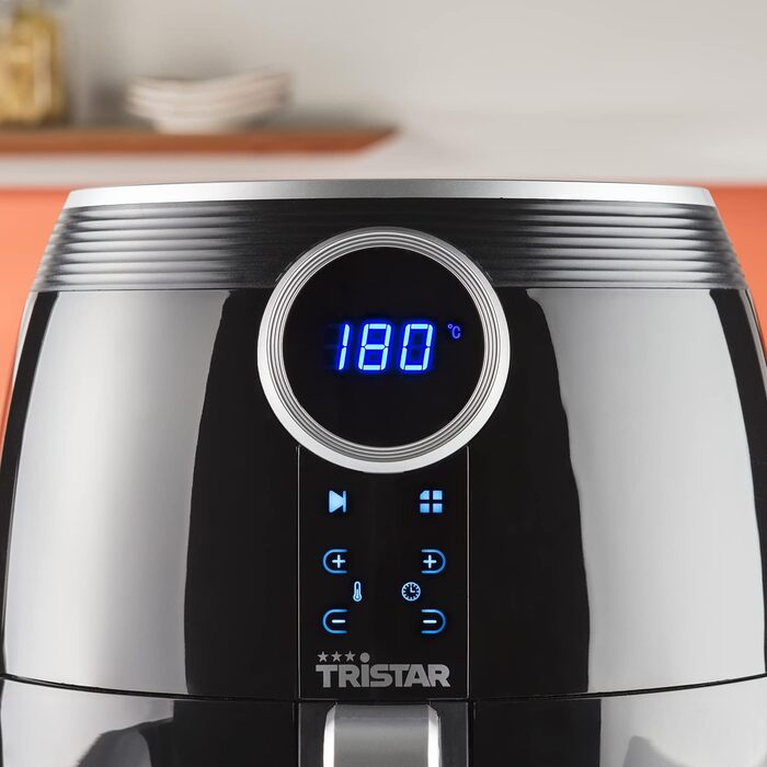 Tristar FR-6956 Hot Air Fryer, Cool-Touch Housing, Overheat Protection, Timer Function, Black, Digital, Regular 4.5L