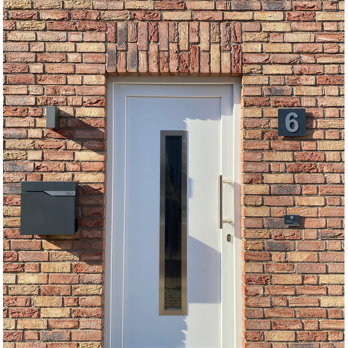 Поштова скринька Metzler Anthrazit з газетницею та іменним шильдиком RAL 7016, вулична, антикорозійна, для настінного монтажу, сучасний дизайн 37x37x10.5 см