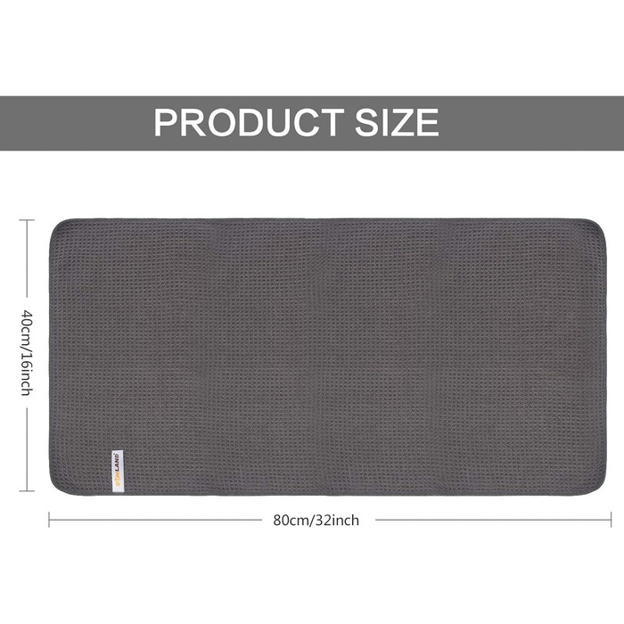 Рушник мікрофібра Sunland для спорту, подорожей, 40x80 см, сірий, швидковисихаючий, ультрам'який