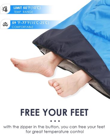 Lightweight Waterproof Sleeping Bag for Adults - Cold Weather Backpacking Sleeping Bag for Camping, Hiking, and Outdoor Travel | Includes Compression Bag