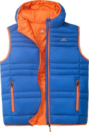 Чоловіча степкова жилетка NORDCAP, легка outdoor жилетка, тепла та вітронепроникна, спортивний гільє з капюшоном та кишенями на блискавці, розмір M-3 (L, Синій)