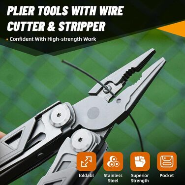 Мультитул RAXCO 15-в-1: плієнті та інструмент для кемпінгу - ідеальний подарунок для чоловіків, батька, друга