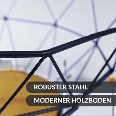 Металева фруктова ваза Chefarone - декоративний фруктовий кошик вінтаж чорного кольору (26x26x12 см)