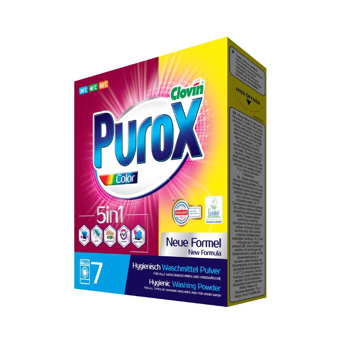 Пральний порошок PUROX для всіх видів тканин (Color), 5 кг, 71 прання