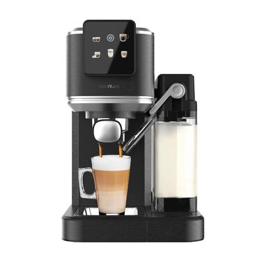 Кавомашина еспресо Cecotec Power Espresso 1350 Вт, 20 бар, сенсорний дисплей, резервуар 1.5л, капучинатор, подвійний холдер