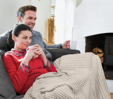 Плед Baumwoll Waffeldecke Utopia Bedding: бавовна, вафельна тканина, 152x127 см, хакі