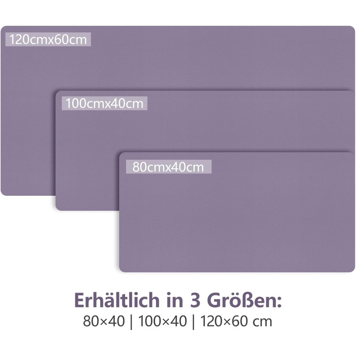 Килимок для столу Zindoo XL 120x60 см Лаванда - захист від подряпин, водостійкий, для миші та письма