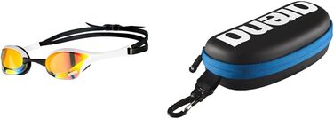 arena Unisex Adult Cobra Ultra Swipe Mr (Yell-White) Swim Goggles, Multi-colored, 1 Bundle with Case, Black-White-Royal
