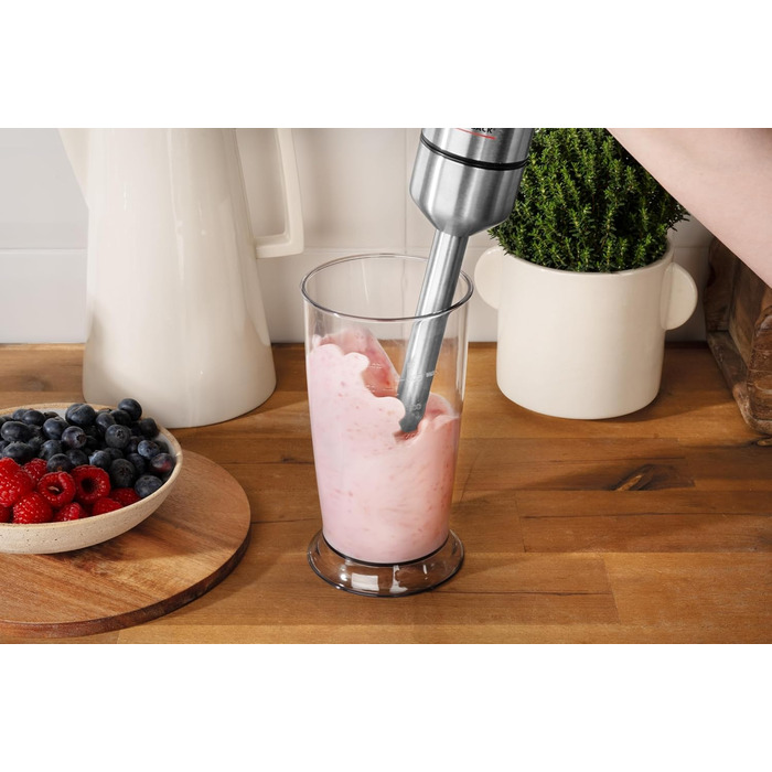 Блендер GASTROBACK #40972 Design Power Stabmixer Set 5-в-1, сріблястий, чорний