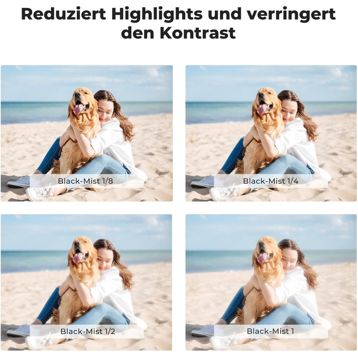 Фільтр K&F Concept Nano-K Serie Black-Mist 77mm для відео та портретної фотографії з оптичного скла з 18-шаровим покриттям