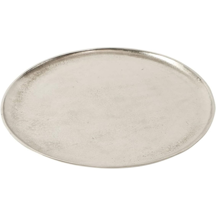 Decorative Tray, Nickel-Plated Silver, Ø 42 cm