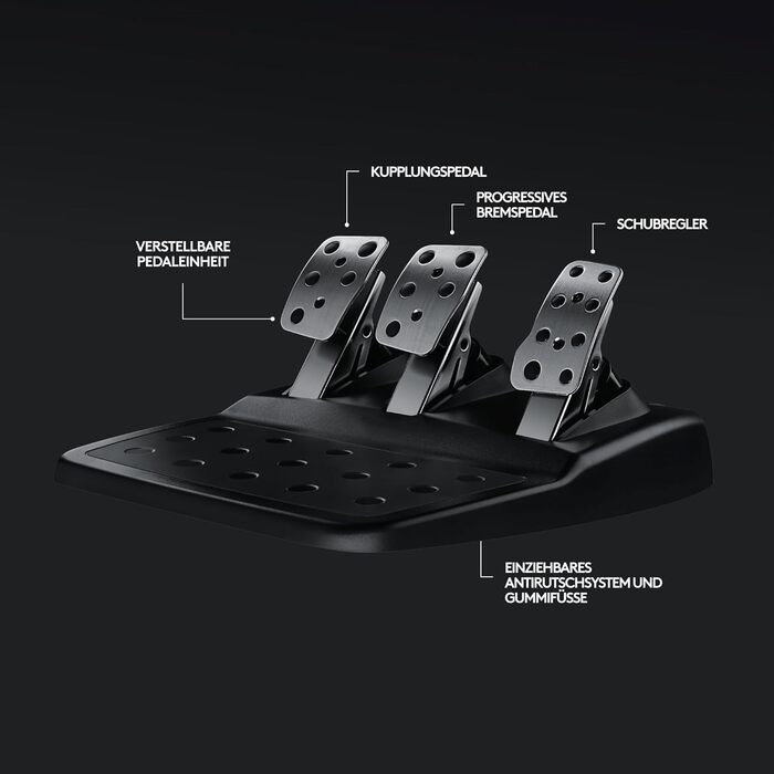 Руль Logitech G29 Driving Force з Force Feedback, 900°, шкіряне покриття, педалі з нержавіючої сталі, сумісний з PS4/PS3/PC/Mac, чорний