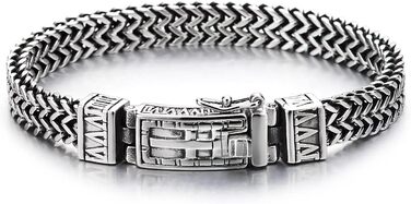 Чоловічий браслет COOLSTEELANDBEYOND Franco з ланцюгом та квіткою лілій, з нержавіючої сталі, сріблястого кольору