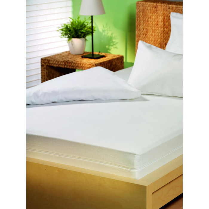 Sleepling Mattress Cover 90x200 cm, Evolon Encasing for Allergy Sufferers, Allergy & Anti-Mite Protection for House Dust Allergy Sufferers, Mattress Cover for Mattresses up to 20 cm, 95°C Washable, Made in Germany
