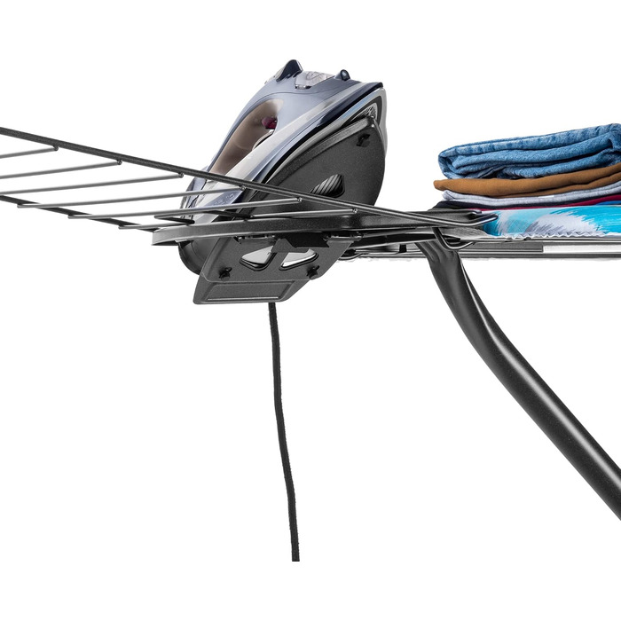 Прасувальна дошка KADAX з висувною полицею, 120x42 см, регульована висота, антиковзні ніжки (Зелений/Блакитний)