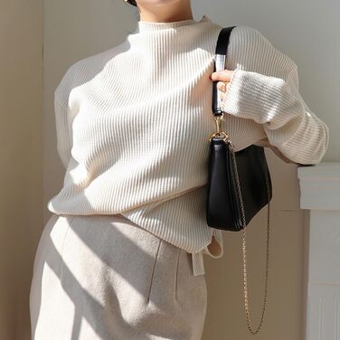 Жіноча сумка Kleine Handtasche: чорна сумка через плече з PU-шкіри, знімний ланцюжок, 26x7x15 см