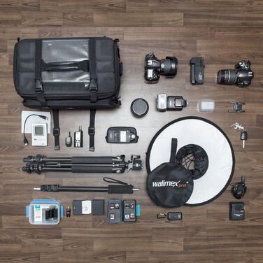 Сумка для камери Mantona New York з внутрішнім розділенням: для об'єктивів, системних та дзеркальних камер, аксесуарів, з дощовиком та регульованим ременем