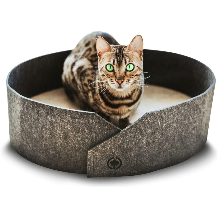 Кігтеточка для котів CanadianCat Owen XL, 50 см, сіра, з фетровою поверхнею