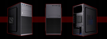 Корпус для офісного комп'ютера Gembird Fornax K300 microATX Mini-ITX, чорний