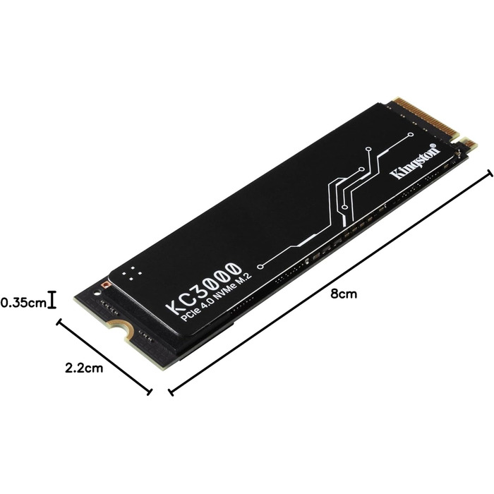 SSD Kingston KC3000 2TB PCIe 4.0 NVMe M.2 - Швидкий накопичувач для ПК та ноутбуків