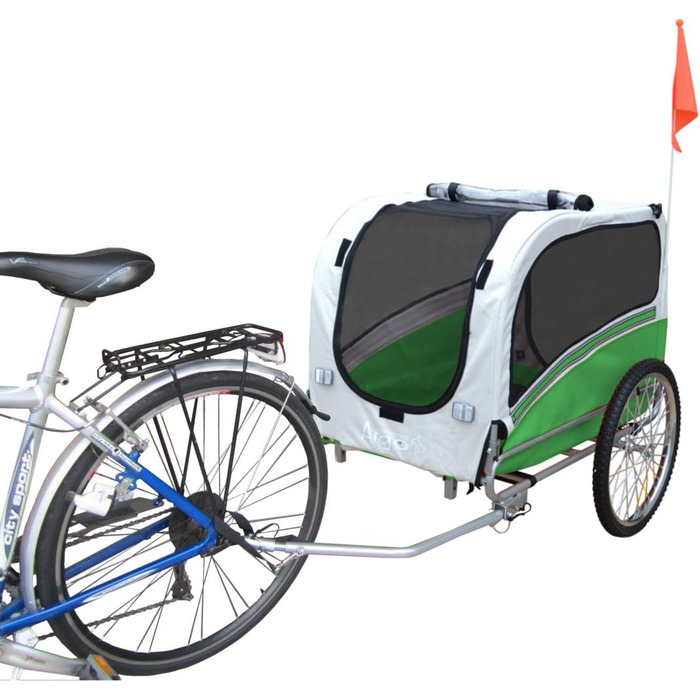 PAPILIOSHOP Причіп для собак Argo Hundeanhänger - велосипедний причіп для собак S-M-L, великий, зелений