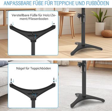 Підставка для колонок, 2 шт., регульована висота 86–127 см, з кабельною організацією, вантажопідйомність 3.6 кг, для малих колонок (PX3 2-P21)