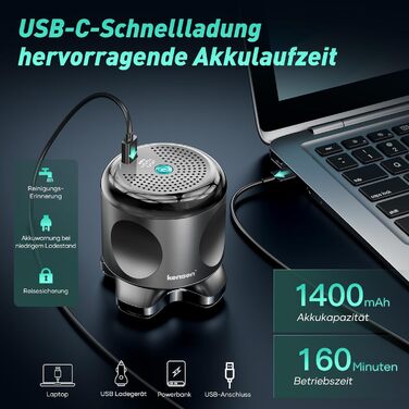Електричний голковий бритва для чоловіків Glatzen Rasierer: бездротовий, вологостійкий, з 5D рухомою головкою, чорний