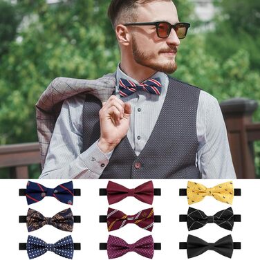 Метелик чоловічий (10 шт.) багатокольоровий, класичний для смокінга, регульований, формальний для бізнесу, весілля, хлопчиків