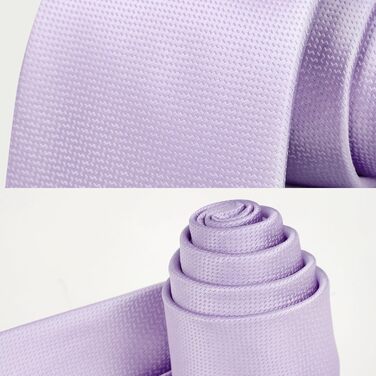 Набір краваток Enlision для чоловіків: однотонні краватки та кишеньковий хустинка. Класичний стиль для весілля, ділових зустрічей та особливих подій. (Фіолетовий)