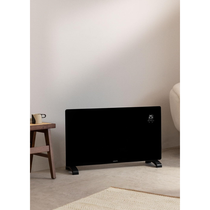 Електричний конвектор CREATE/WARM Crystal 2000W з WiFi, LED-touchscreen, 2 режими (2500W), чорний