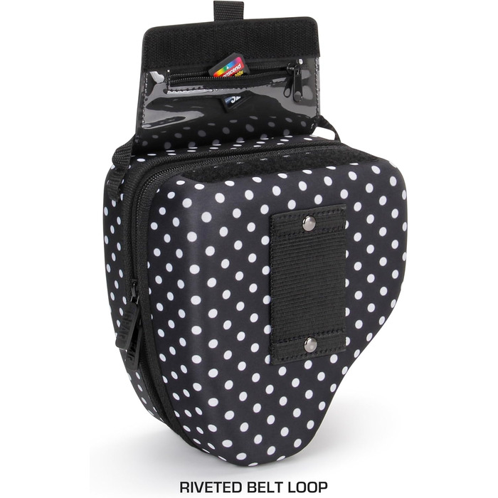 Чохол для DSLR камери USA Gear з жорсткою оболонкою, захистом Eva, швидким доступом, м'яким інтер'єром та гумовим грифом (колір коричневий, веганський) (чорний)