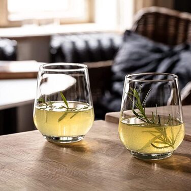 Krosno Water Glasses, Juice Glasses, Whisky Glasses, Drinking Glasses | Set of 6 | 400 ML | Splendour Collection | For Homes, Restaurants, Parties | Gift Idea for Wedding, Birthday, Celebration | Dishwasher Safe