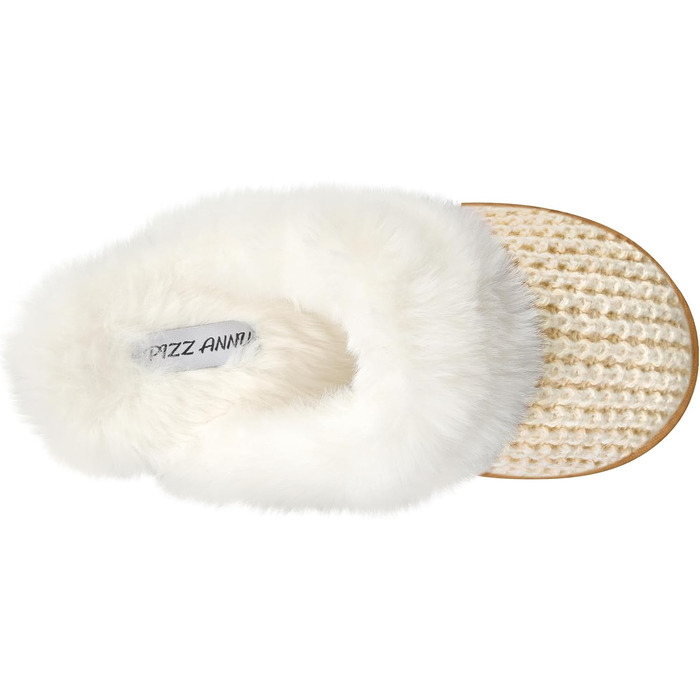 Тапочки жіночі зимові PIZZ ANNU з плюшем, антиковзаюча підошва, платформа, піна пам'яті, для дому/на вулицю, 38/39 EU, кремовий