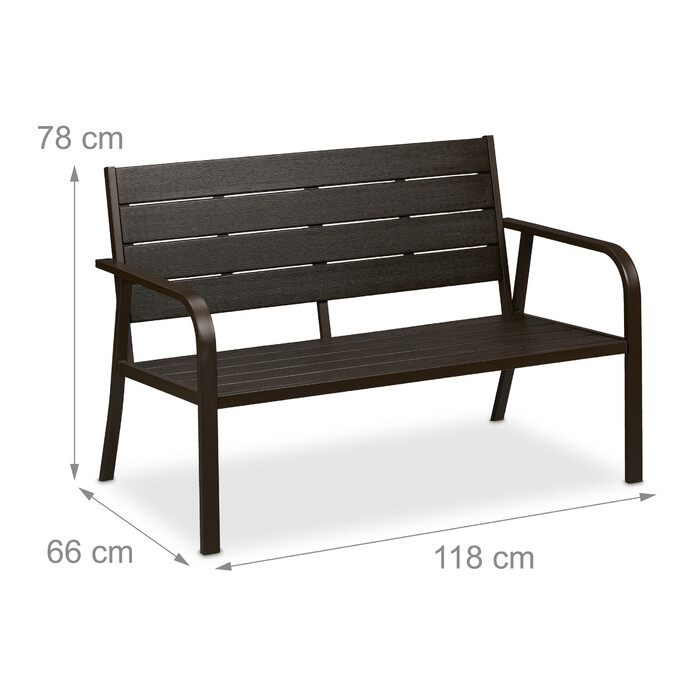 Relaxdays Garden Bench with Cushion