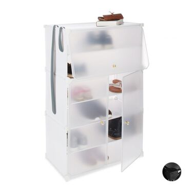 Relaxdays Shoe Cabinet Plastic