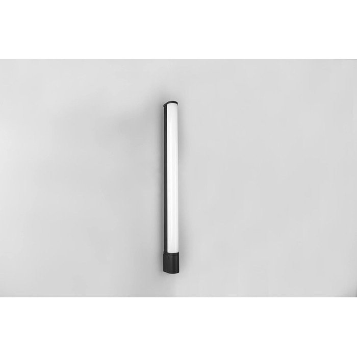 Trio Leuchten LED Bathroom Wall Light Piera 284074206, colored plastic, including 8 Watt LED, switch, socket, (Matte Black, Width 79cm)