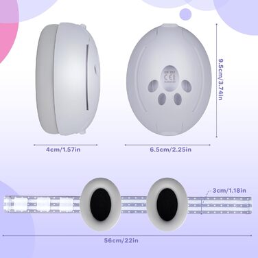 Навушники для захисту слуху дитини 0-36 місяців, 25 dB, сірий колір. Захист від шуму, ідеально для подорожей та сну.