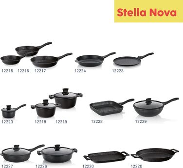 Каструля з нержавіючої сталі 16 см STELLA NOVA з кришкою, Induktion, каструля з Oil Control System, каструля для молока з антипригарним покриттям, 1 л