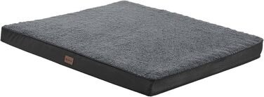 Ортопедичне ліжко для собак Juskys Milow, 76x51 см - м'яке та стабільне, знімний та пральний чохол. Підходить для маленьких собак - сірий колір.