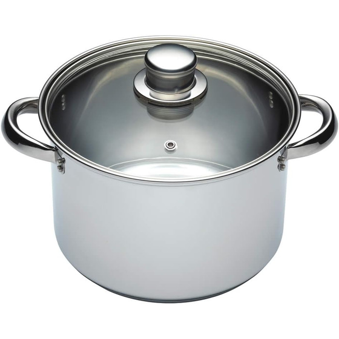 Набір каструль KitchenCraft 3 шт. з набором для приготування на пару, нержавіюча сталь, 16 см, срібний, у подарунковій коробці