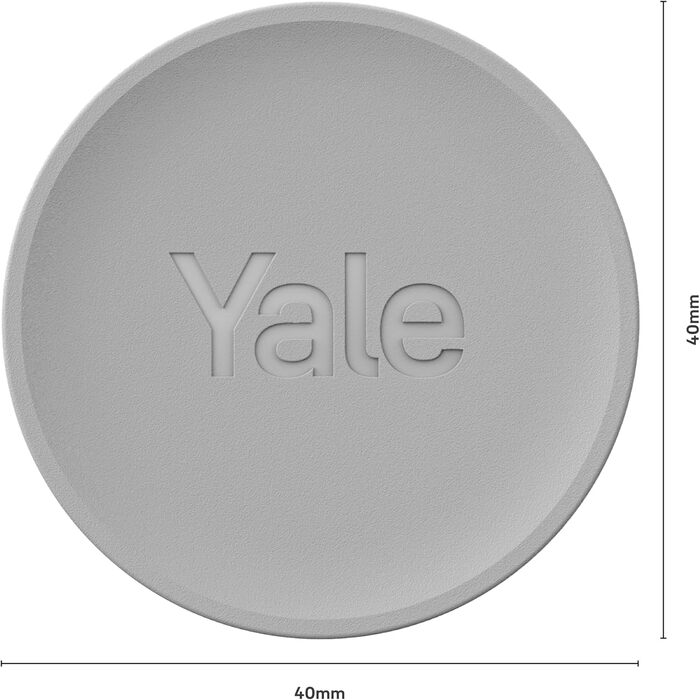 Розумний дверний замок Yale Dot, сріблястий, безключовий доступ через смартфон, віддалене (роз)блокування, сумісний з Yale Linus Smart Lock L2, керування через Yale Home App