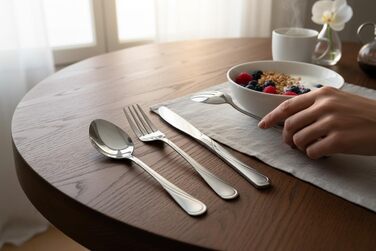 Набір столових приборів SATIN 72 предмети з нержавіючої сталі на 12 осіб (виделки, ложки, ножі) у кейсі