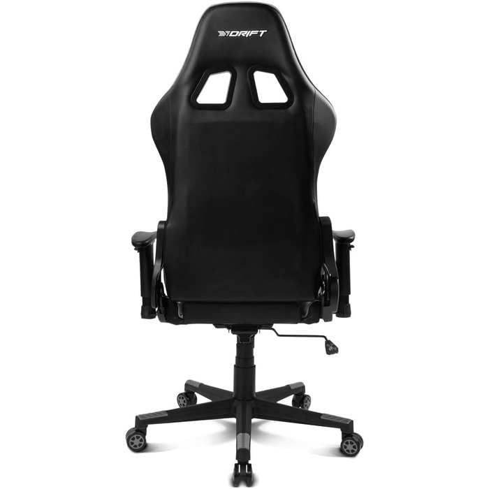 Ігрове крісло DRIFT DR175GRAY, професійне, екошкіра, 2D підлокітники, клас 4, поворотне, чорне/сіре