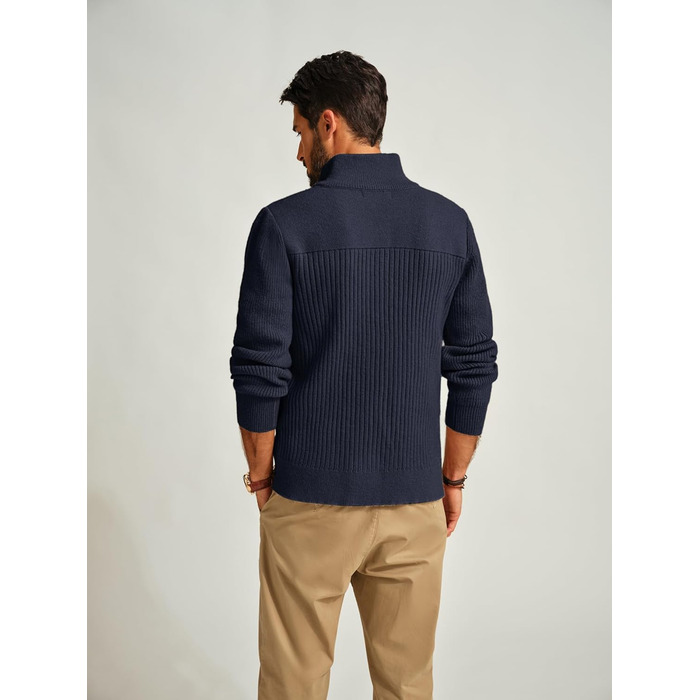 Кардиган чоловічий PJ PAUL JONES з блискавкою та стійким коміром, колір: темно-синій, розмір M