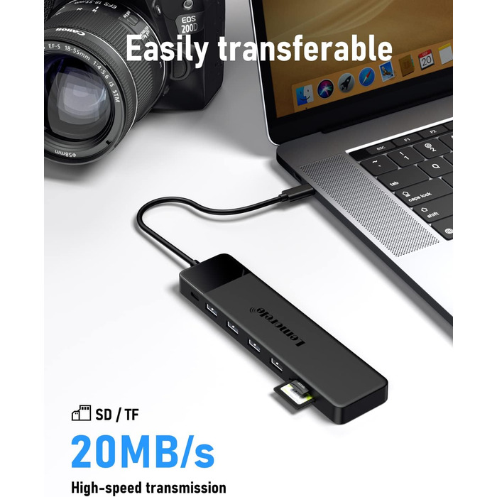 Lemorele USB-C хаб 14-в-1: док-станція з 3 портами дисплея (2 HDMI 4K + VGA), 5 USB-портів (3x USB 3.0), 100W PD, SD/TF кардрідер, аудіо, сумісна з MacBook, Dell, Windows