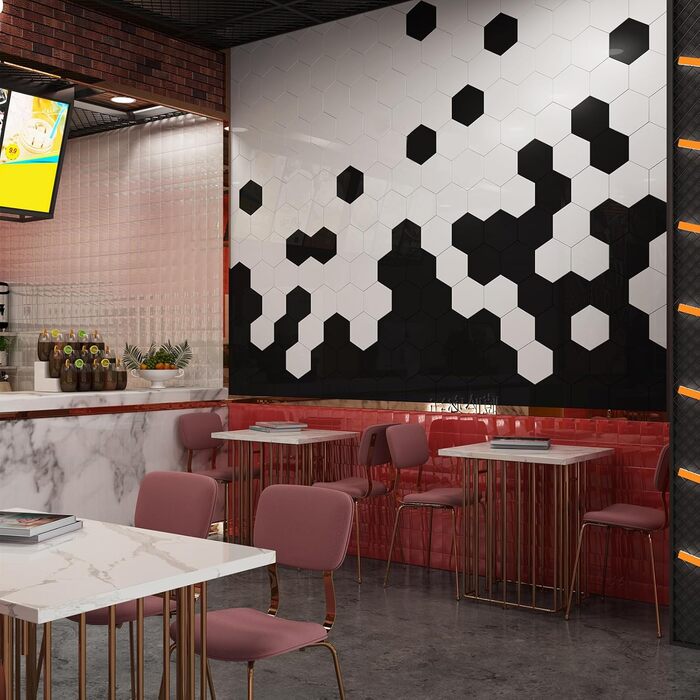 Акустичні гексагональні панелі MENAYODA (12 шт), самоклеючі звукопоглинаючі плити для стін, стелі та дверей, чорні