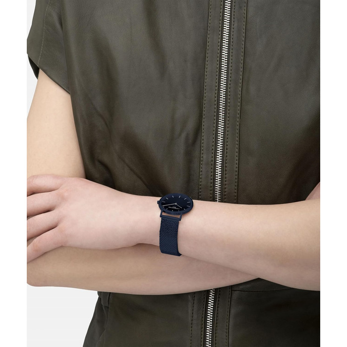 Годинник жіночий LIEBESKIND BERLIN – круглий кварцовий годинник 34мм – блискучий браслет з сітки – водостійкий 5ATM – сучасний та елегантний – доступний у різних кольорах (блакитний)